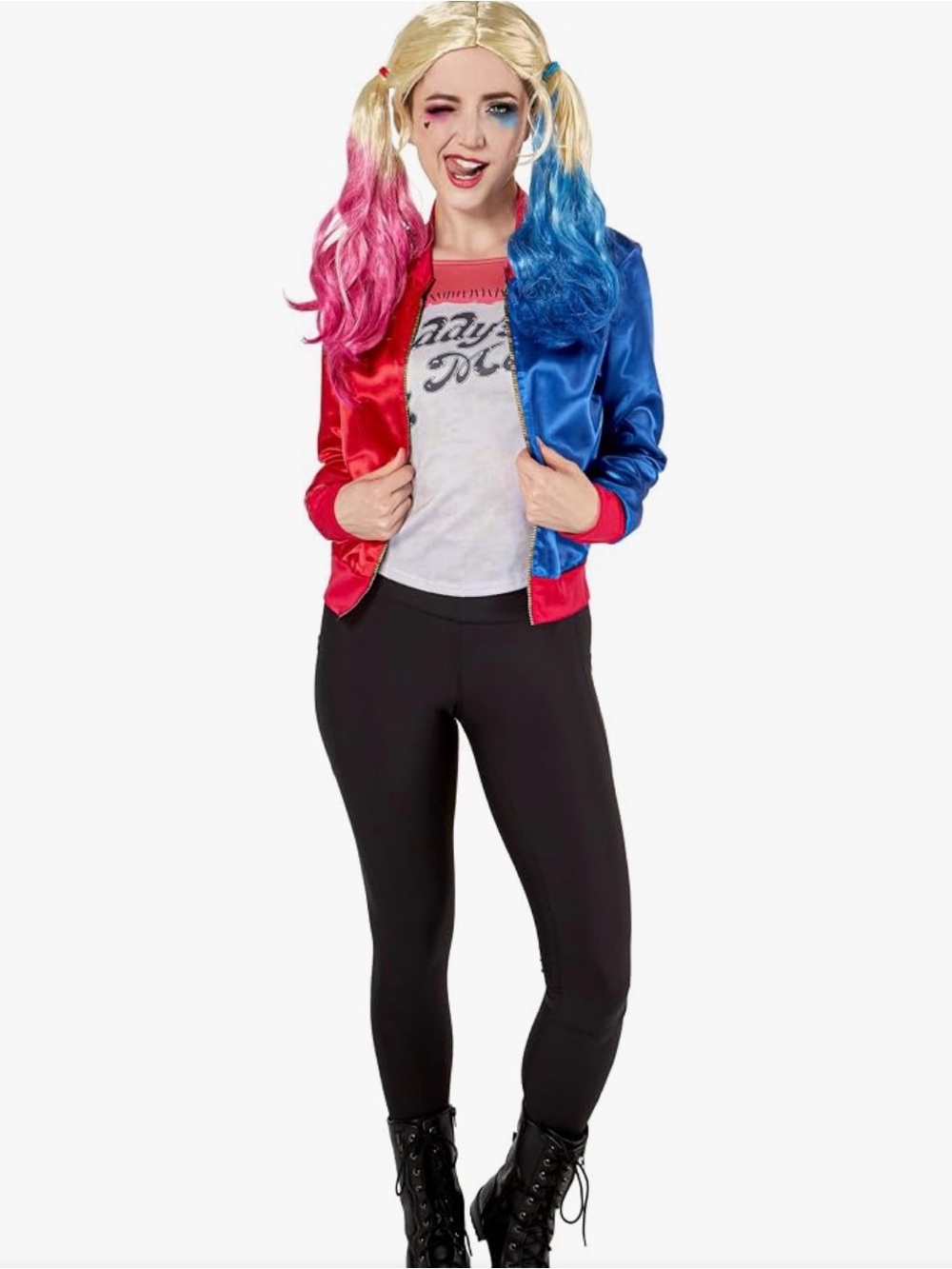 Rubíes Harley Quinn Adult Costume - Red & Blue Jacket